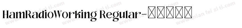 HamRadioWorking Regular字体转换